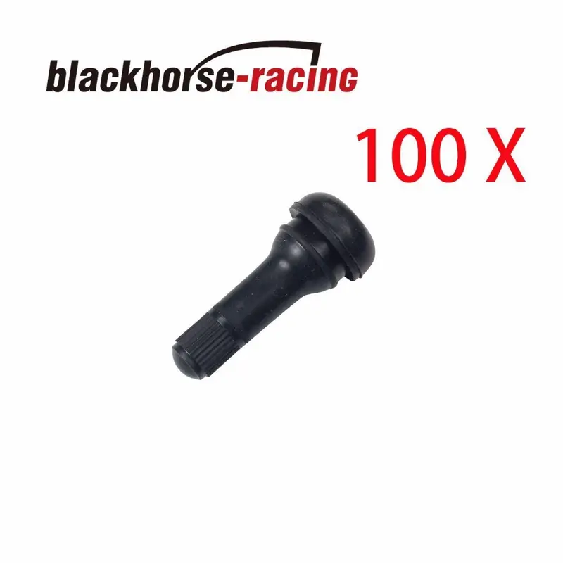 100 Pc Black Rubber Most Popular Valve Tr 413 Snap-In Tire Valve Stems Short 1