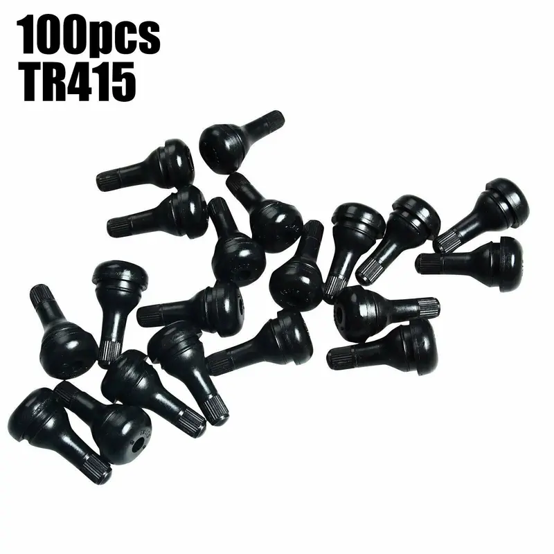 100Pcs Tr 415 Snap-In Tire Valve Stem 1 1/4'' - .625'' Valve Hole Tr415 Short Fat 1