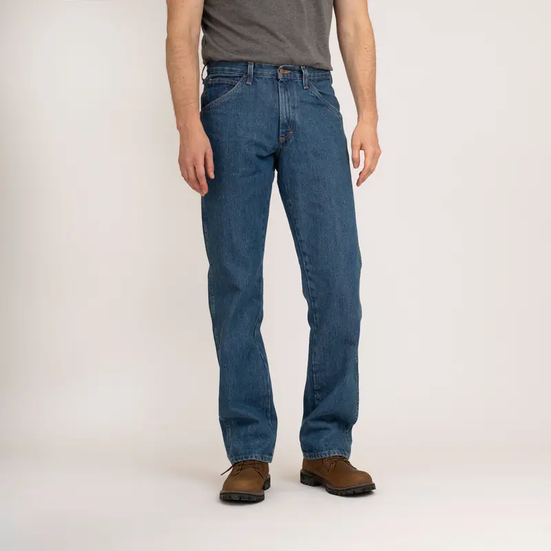 #105 American Made Jean Regular Fit 14 Oz. Dark Stone Washed Five Pocket Jean 1
