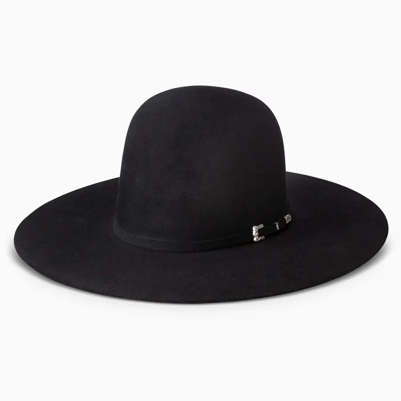 20X Black Gold Open Crown Cowboy Hat 1