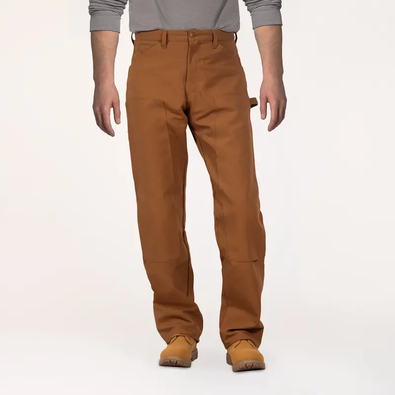 #2202 Made In Usa Brown Duck Double Front Carpenter Dungaree Jean 1