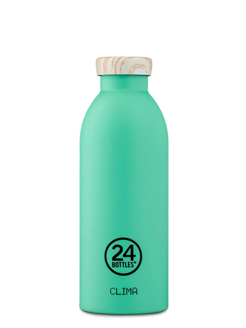 24Bottles Clima Bottle Mint Wooden Lid 500Ml 1