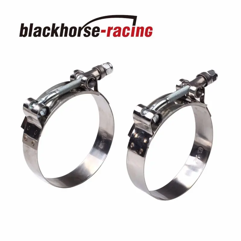 2Pc For 4-1/4'' Hose (4.49"-4.8") 301 Stainless Steel T Bolt Clamps 114Mm-122Mm 1