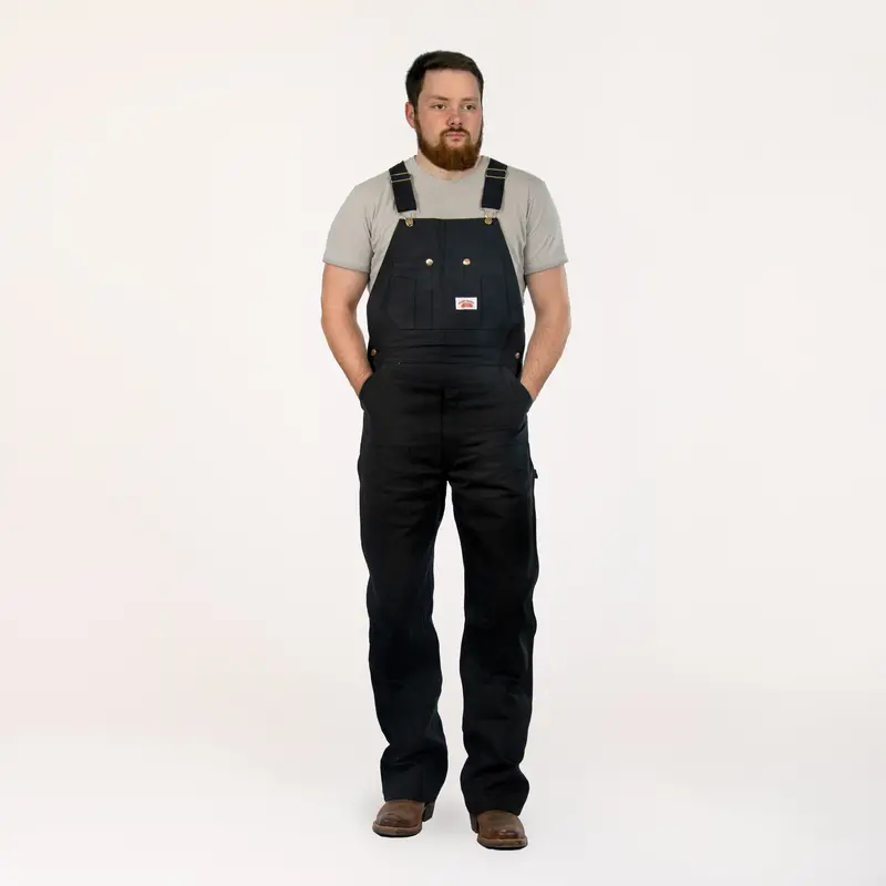 #383 Made In Usa Heavy Duty Black Duck Bib Overalls 1
