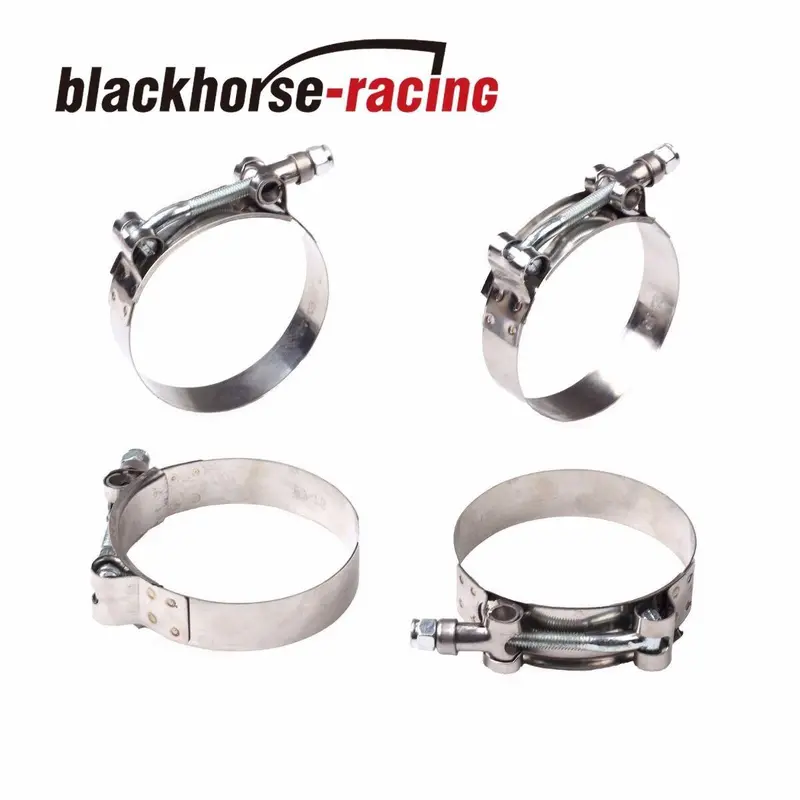 4Pc For 4-1/4'' Hose (4.49"-4.8") 301 Stainless Steel T Bolt Clamps 114Mm-122Mm 1
