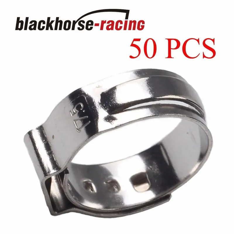 50X 1/2‘’ Pex Clamp Cinch Rings Crimp Pinch Fittings 304 Stainless Steel 1
