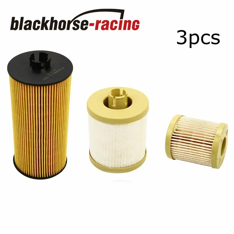 6.0L Diesel Oil & Fuel Filter 3Pcs Kits For 2003-2007 Ford Fd4616 Fl2016 1