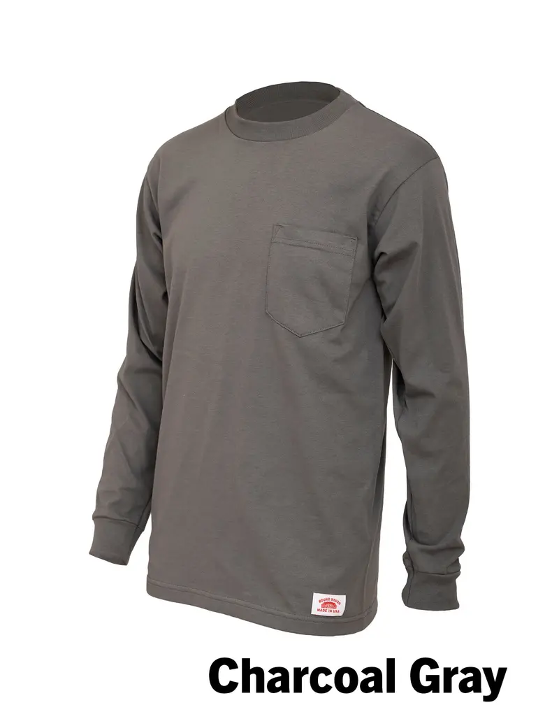 #629 Made In Usa Round House Heavyweight Long Sleeve Work T-Shirt 1