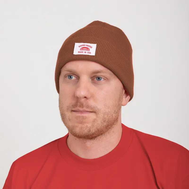 #630 Made In Usa Beanie Round House Logo 1
