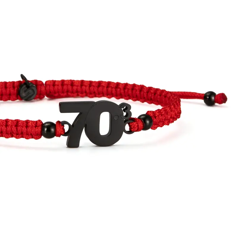 70.3 Black Red Braided Bracelet 1
