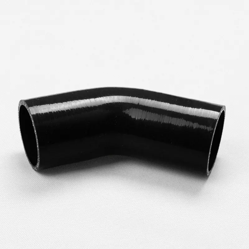 76Mm To 76Mm 3" Inch 45 Degree Elbow Silicone Turbo Hose Coupler Pipe Black 1