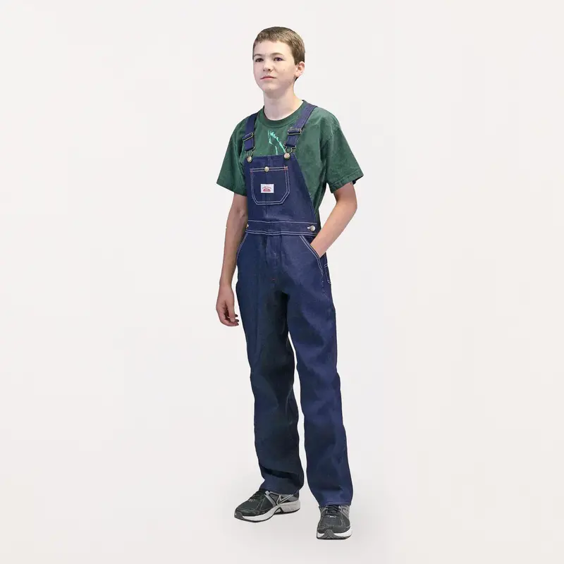 #9 Youth Superior Blue Denim Bib Overall 1