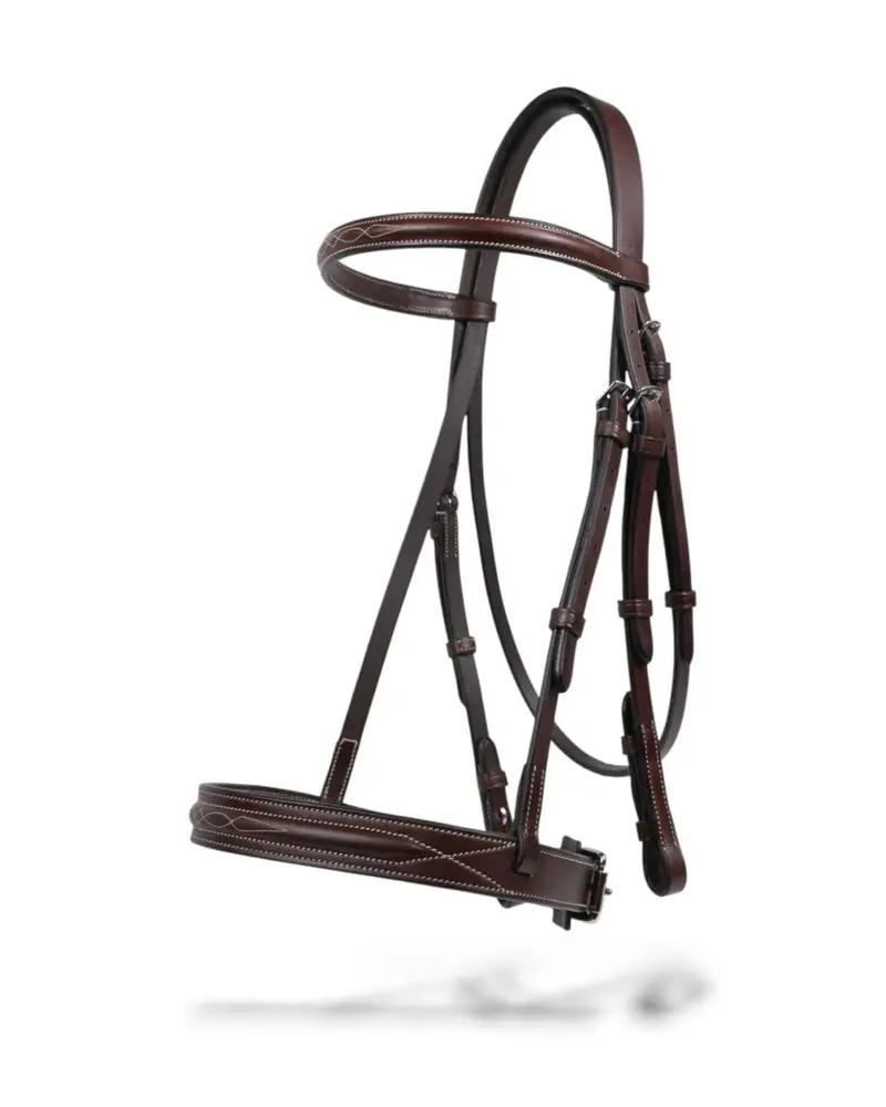 Ajr Sport Wide Nose Hunter Bridle With Reins 1