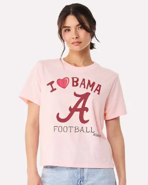 Alabama Crimson Tide Sporty Charm Pink Ellie Perfect Tee 1
