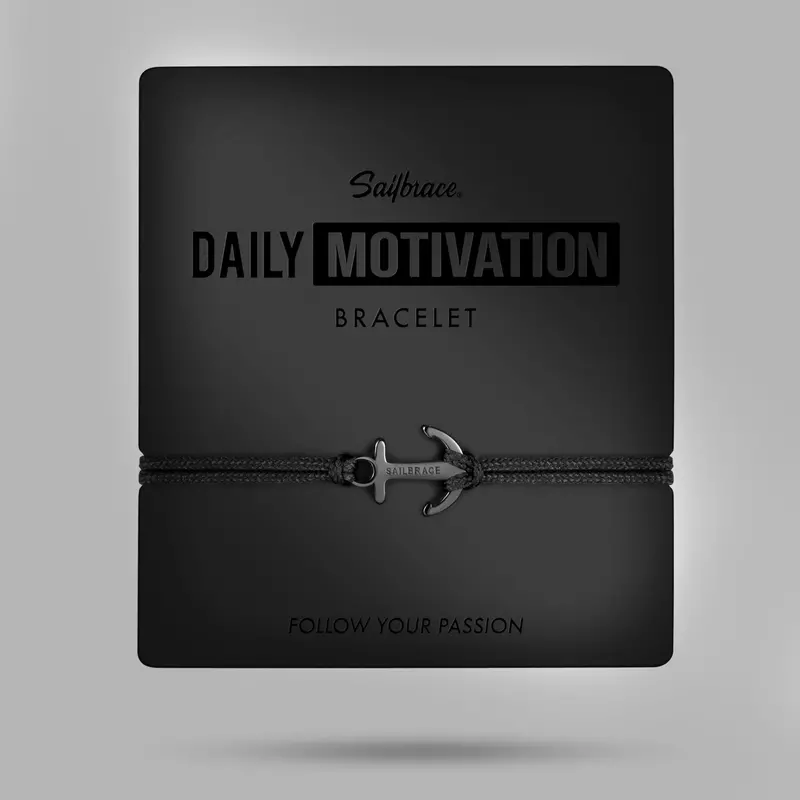 All Black Anchor Bracelet 1