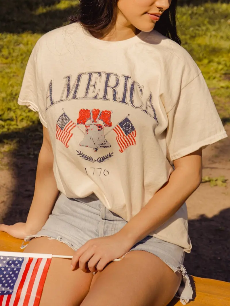 American Bell Off White Thrifted Tee 1