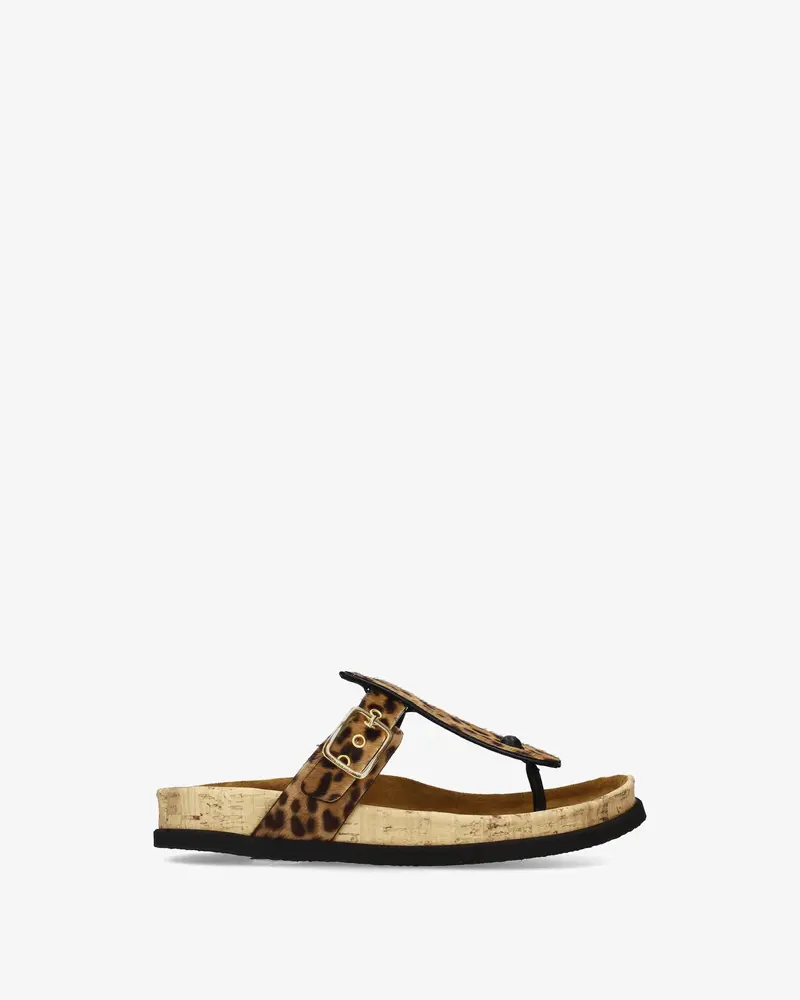 Animal-Print Buckle Sandals 1