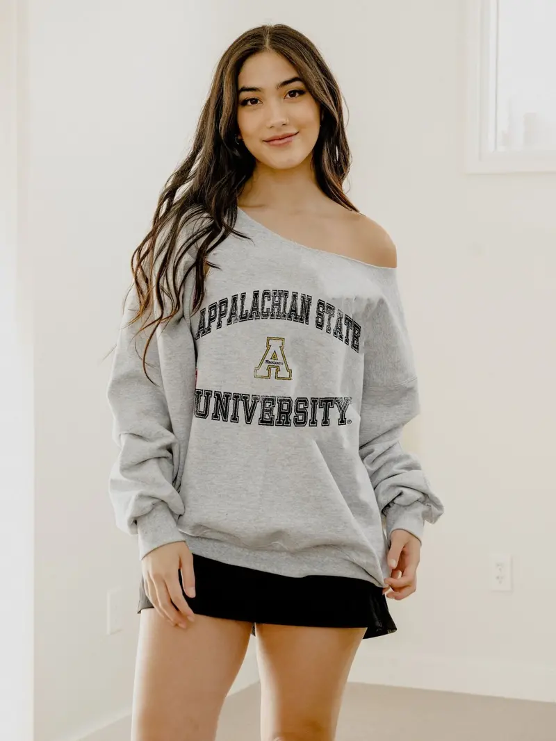App State Vintage Sport Ash Gray Flashdance Sweatshirt 1