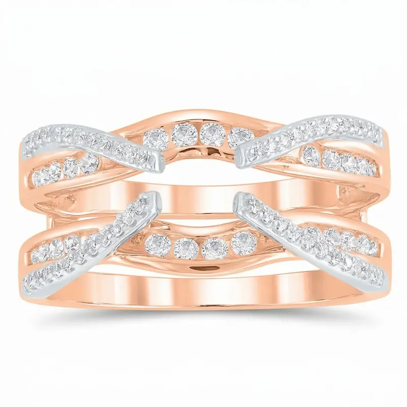 Arctic Crest Diamond Guard Ring