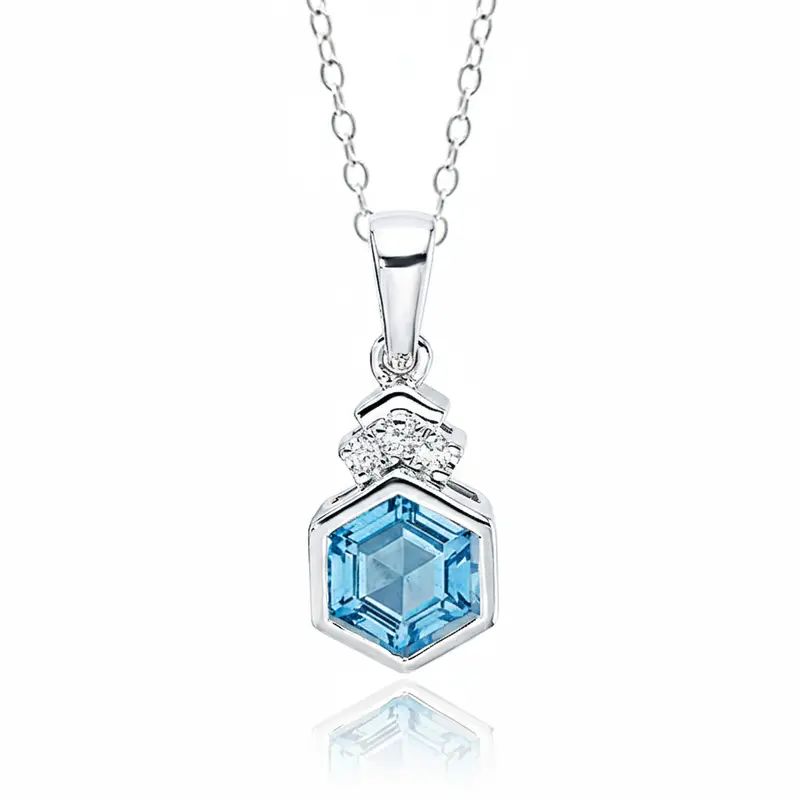 Arctic Spark Blue Topaz Pendant 1
