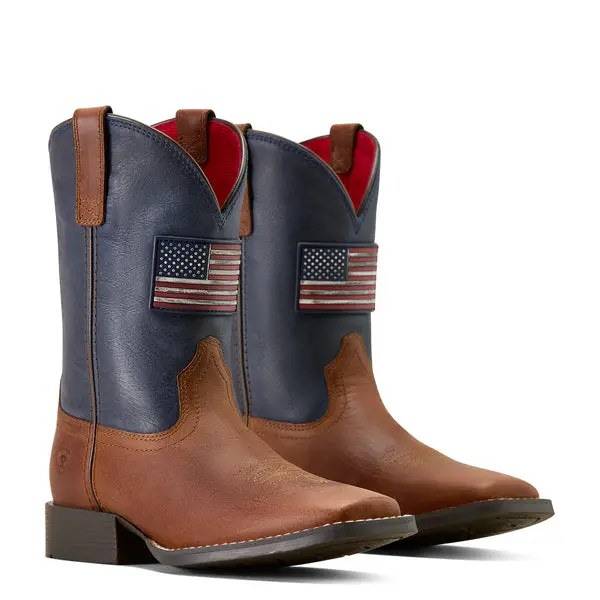 Ariat Kid's Freedom Rider Wide Square Toe Western Boot 1