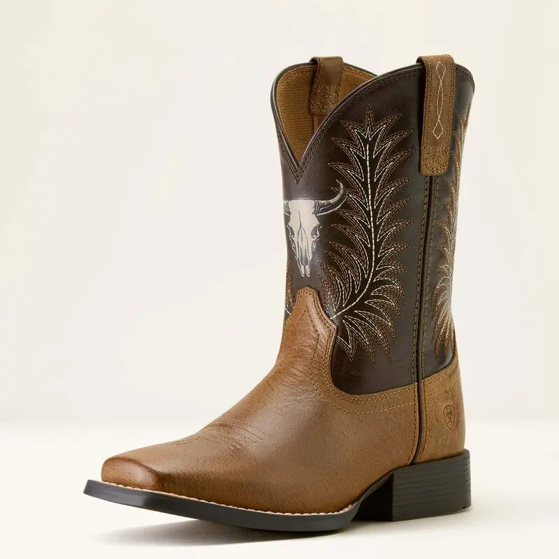 Ariat Kid's Stampede Wide Square Toe Western Boot 1