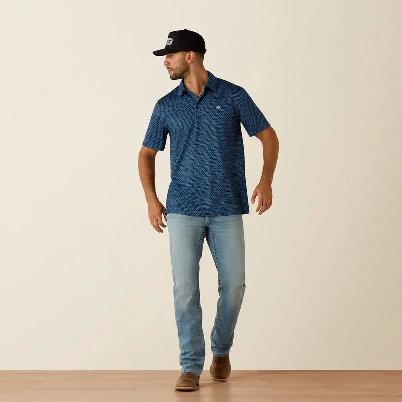 Ariat Men's All Over Print Polo 1