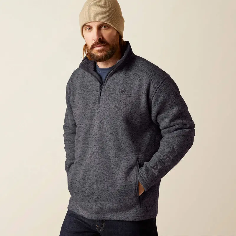 Ariat Men's Caldwell Logo Quarter Zip Sweater 1