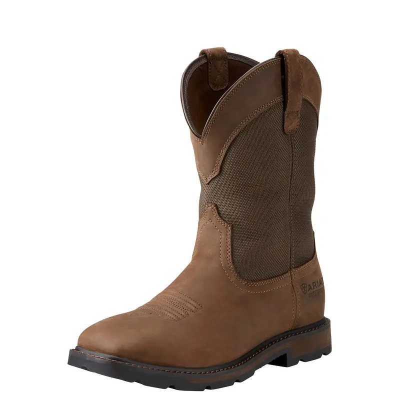 Ariat Men's Groundbreaker Wide Square Toe Waterproof Steel Toe Work Boot 1