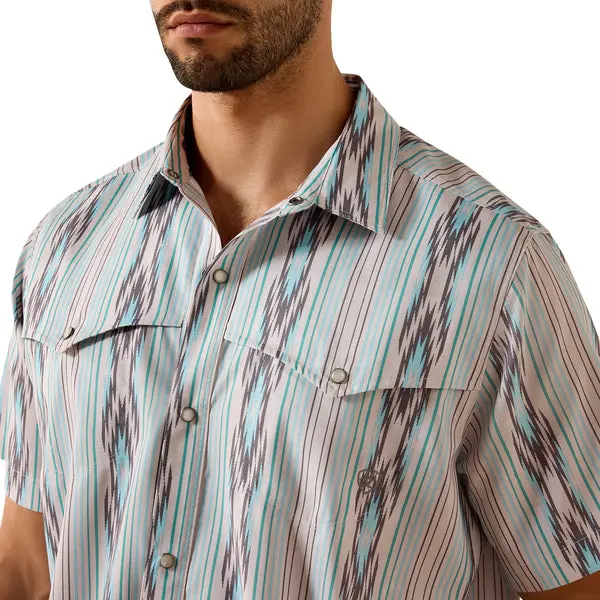 Ariat Men's Printed Venttek Western Yoke Classic Fit Snap Shirt 1