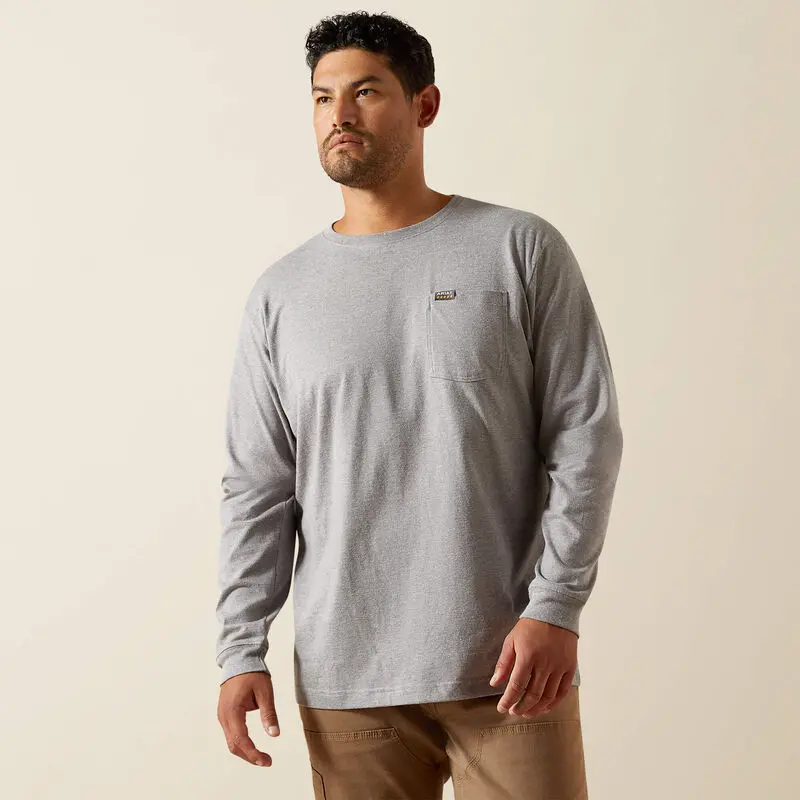Ariat Men's Rebar Cotton Strong Standard Pocket Long-Sleeve T-Shirt 1