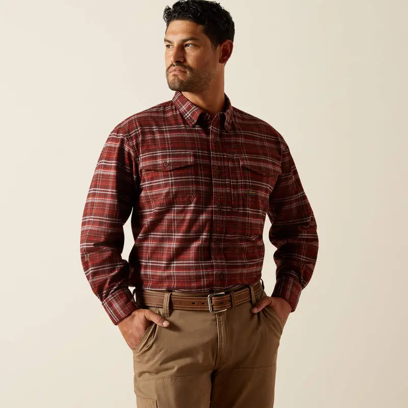 Ariat Men's Rebar Flannel Durastretch Work Shirt 1