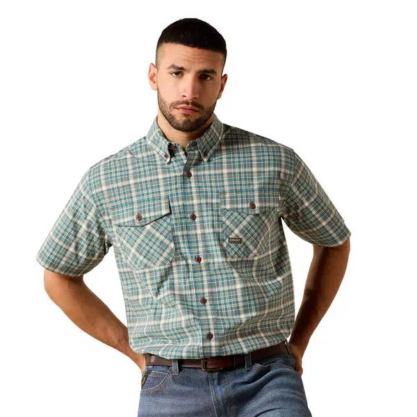 Ariat Men's Rebar Made Tough Durastretch Short-Sleeve Work Shirt 1