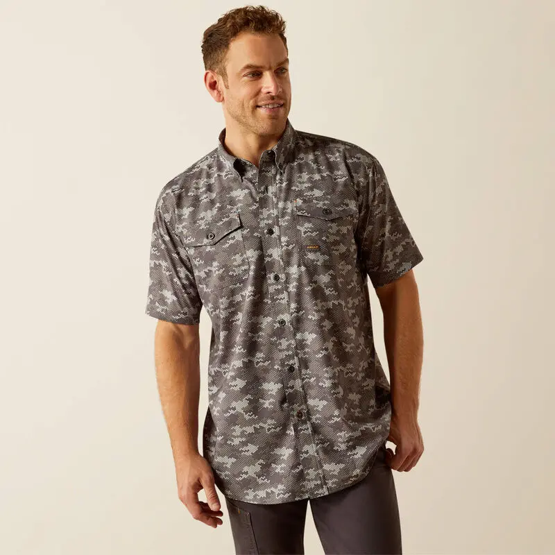 Ariat Men's Rebar Made Tough Venttek Durastretch Work Shirt 1