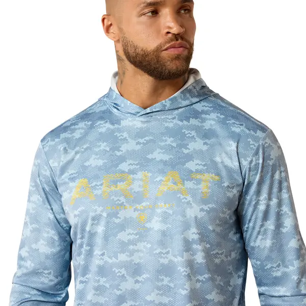 Ariat Men's Rebar Sunblocker Printed Craft Hooded Long-Sleeve T-Shirt 1