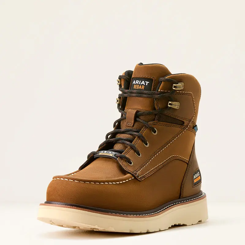 Ariat Men's Rebar Wedge Moc Toe 6 Inch Waterproof Work Boot 1