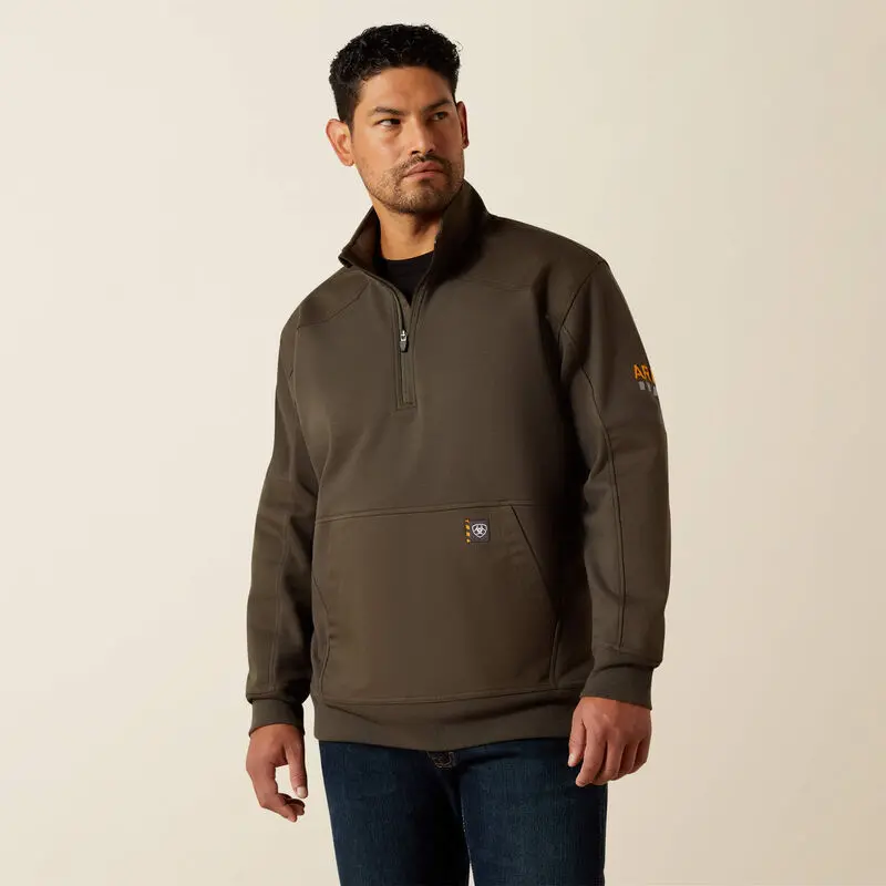 Ariat Men's Rebar Workman Duracanvas 1/4 Zip Sweatshirt 1
