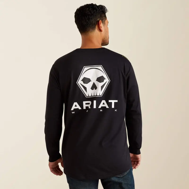 Ariat Men's Rebar Workman Long-Sleeve Bolt Skull T-Shirt 1