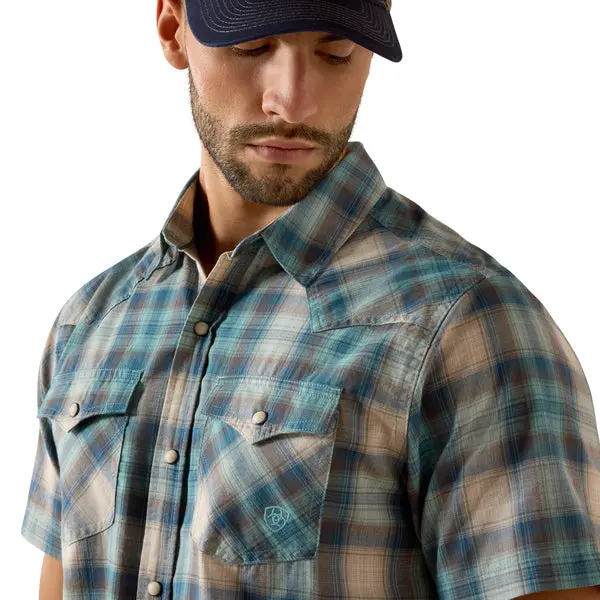 Ariat Men's Retro Halden Fitted Short-Sleeve Snap Shirt 1