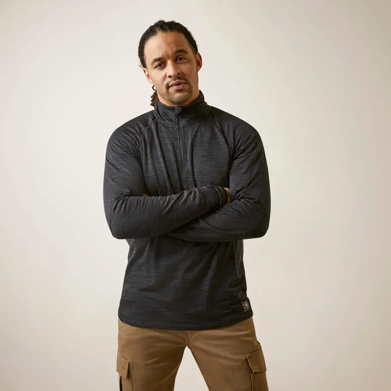 Ariat Rebar Gridwork Baselayer Quarter Zip Shirt 1