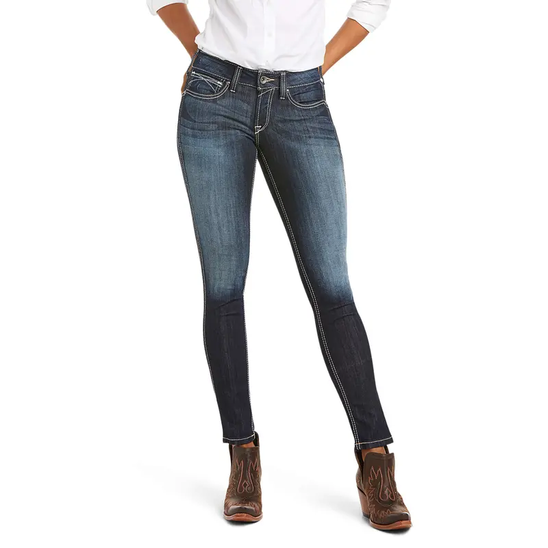 Ariat Women's Real Mid Rise Stretch Outseam Ella Skinny Jeans 1