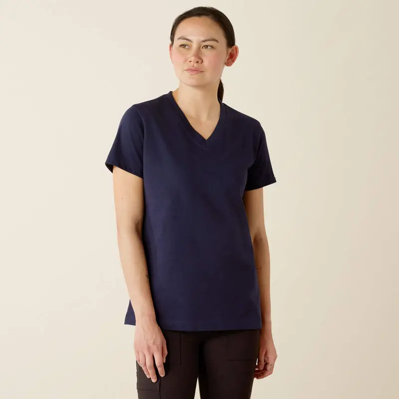 Ariat Women's Rebar Cotton Strong Standard V Neck T-Shirt 1