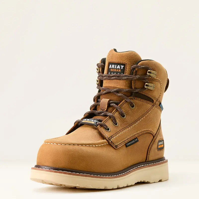 Ariat Women's Rebar Wedge Moc Toe Waterproof Composite Toe Work Boot 1