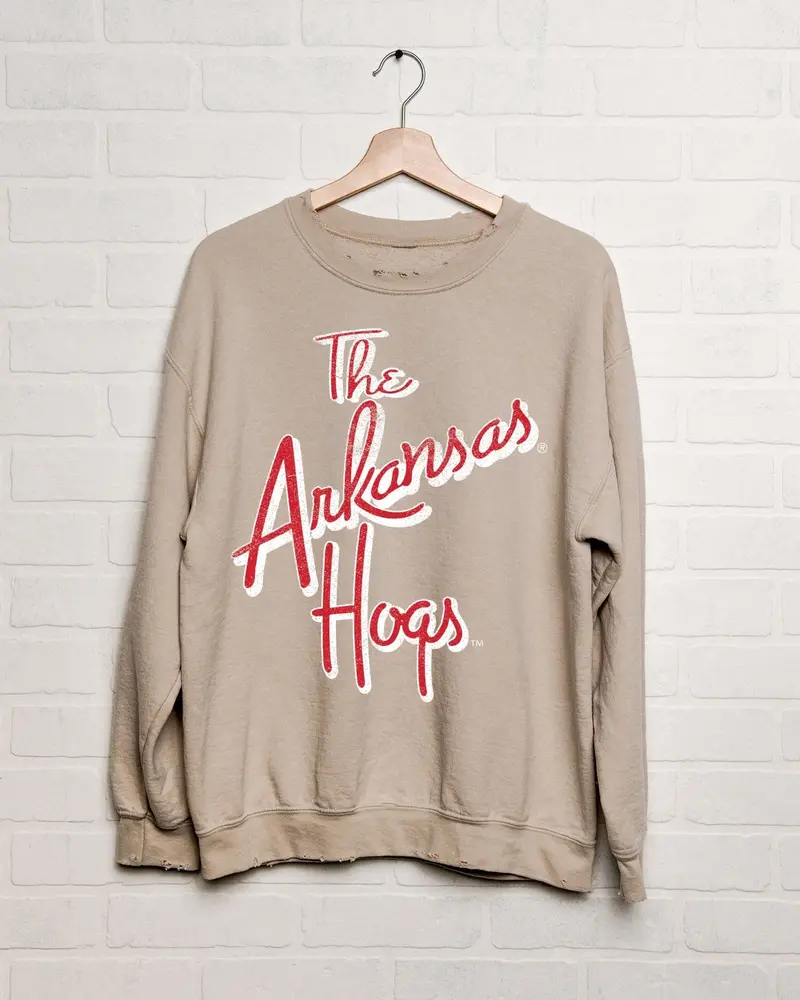Arkansas Razorbacks Beverly Sand Thrifted Sweatshirt 1