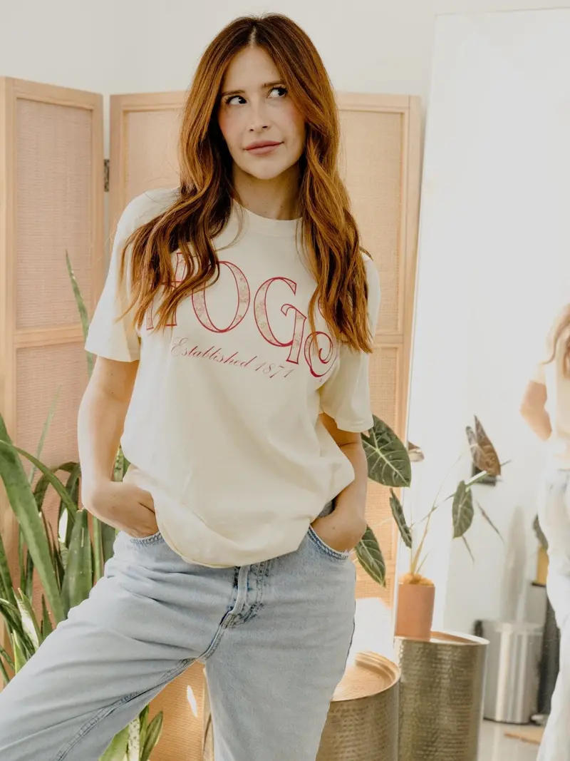 Arkansas Razorbacks Palace Rose Natural Tee 1