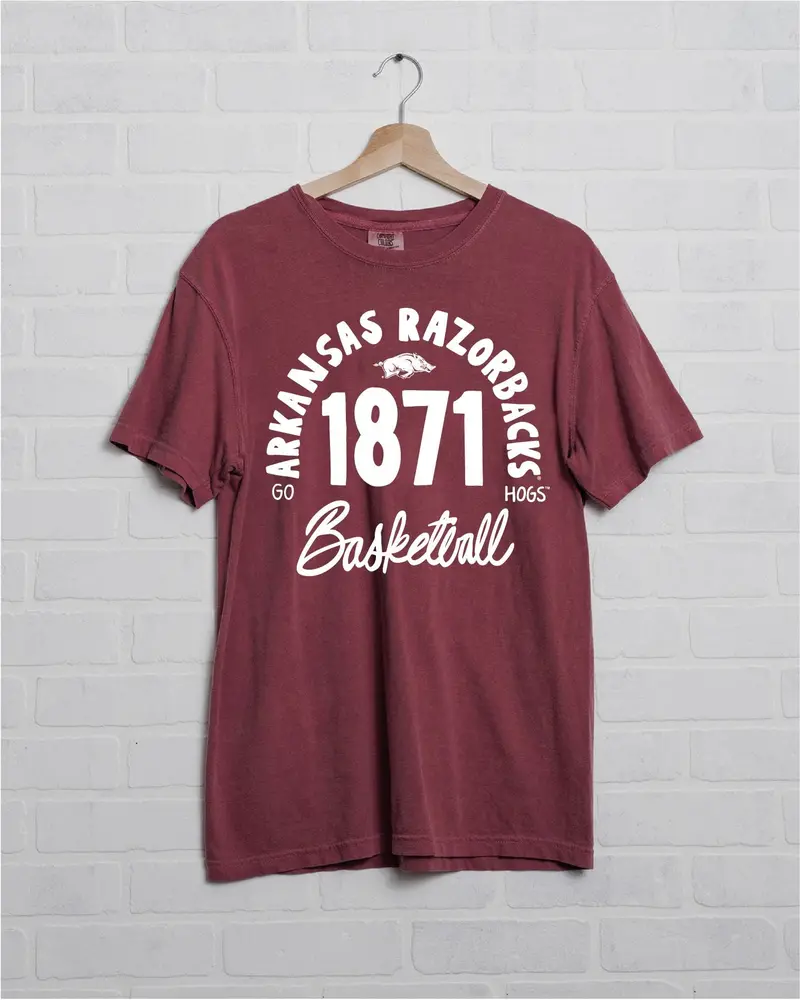Arkansas Razorbacks Trademark Basketball Cardinal Tee 1