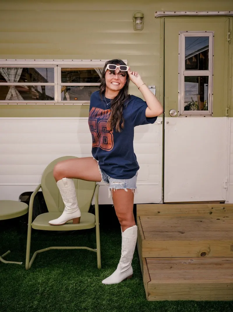 Auburn Tigers Player Navy Thrifted Tee 1