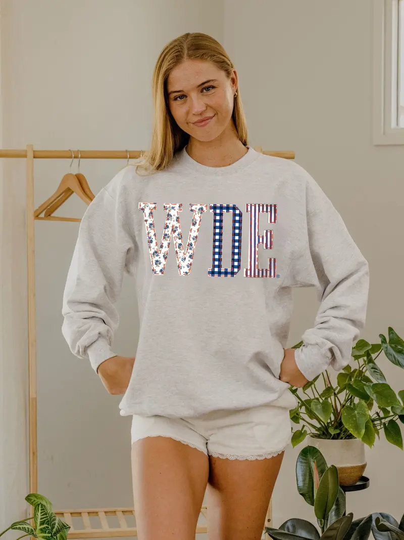 Auburn Tigers Wde Quilted Puff Ink Ash Gray Sweatshirt 1
