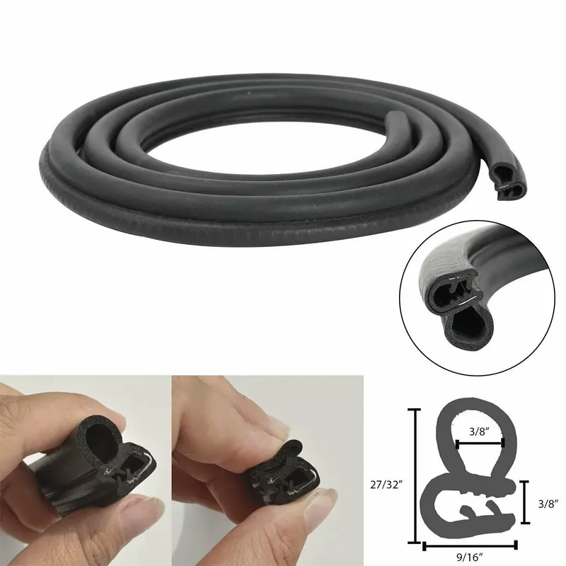 Auto Lok Rubber Seal Weather Strip Door Window Lock Trunk Hood Edge Trim 10Ft X2 1