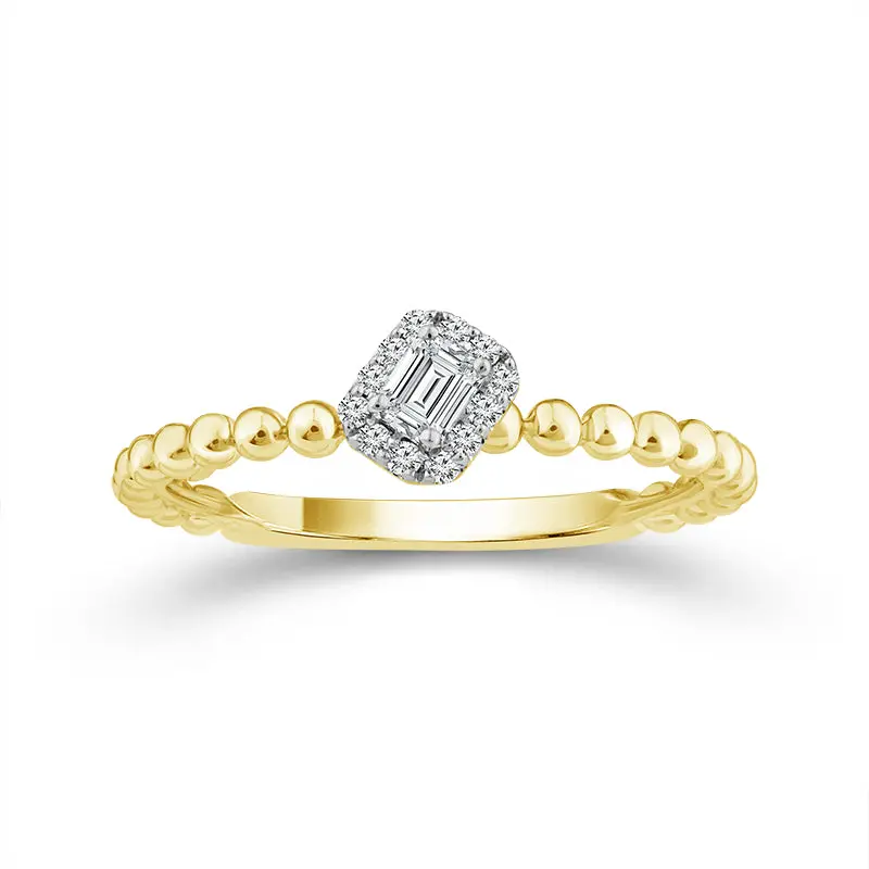 Bandables® Halolight Emerald Cut Diamond Band 1
